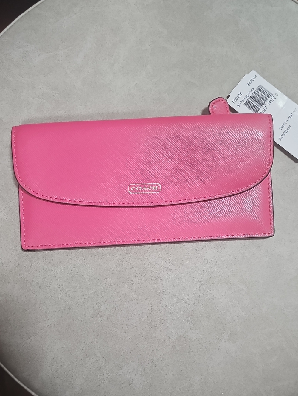 Coach Pink Leather Continental Wallet